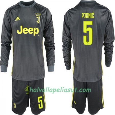 Jalkapallo Pelipaidat Juventus Miralem Pjanic 5 Lasten Vieraspaita 2018-2019 Pitkähihainen